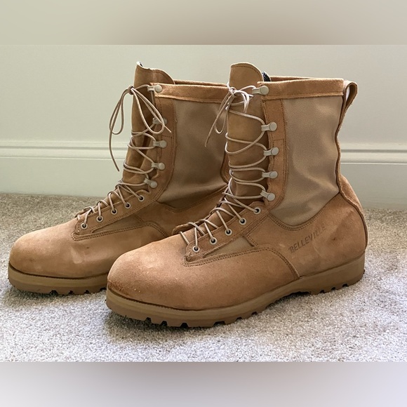 Belleville Gore-Tex military boots waterproof steel toed leather Vibram 15.5 - Picture 1 of 13